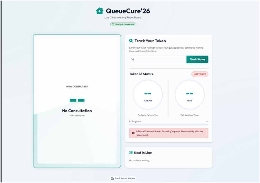 Queue Cure 26 Clinic Queue Management System