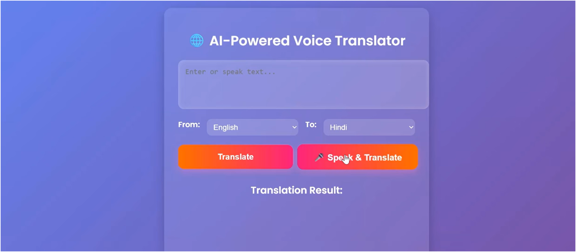 AI-Powered Translator App
